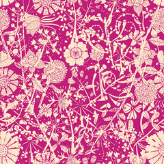 Garden dreams. Seamless pattern.