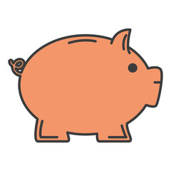 piggy savings isolated icon vector illustration design