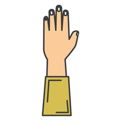 hand human isolated icon vector illustration design
