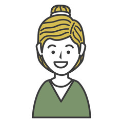 beautiful woman avatar character vector illustration design