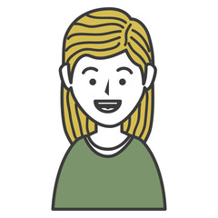 beautiful woman avatar character vector illustration design