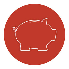 piggy savings isolated icon vector illustration design