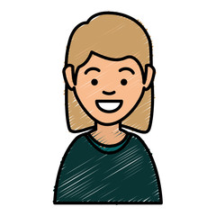 beautiful woman avatar character vector illustration design