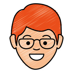 young man avatar character vector illustration design