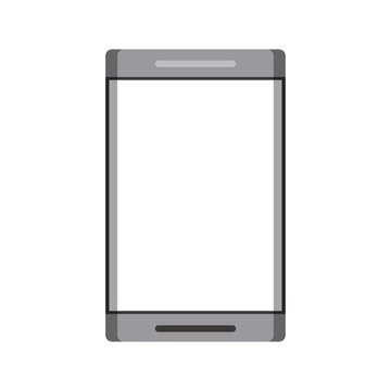 smartphone with blank screen icon image vector illustration design 