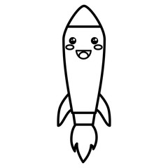 rocket launcher kawaii character vector illustration design