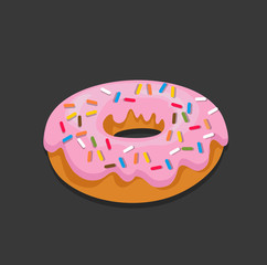  donut with strawberry glaze