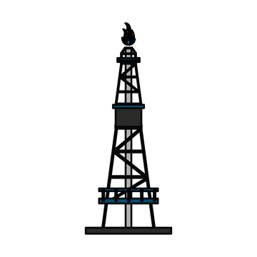 plant natural gas industry icon image vector illustration design 