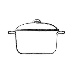 pan of stainless casserole cooking domestic vector illustration