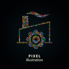 Factory - pixel illustration.