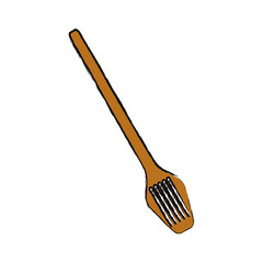 skimmer tool cooking kitchen icon vector illustration