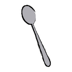 spoon cutlery eating utensil kitchen icon vector illustration