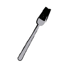 fork cutlery eating utensil kitchen icon vector illustration