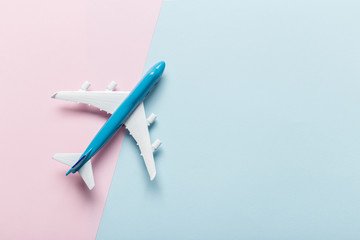 Fototapeta premium Miniature airplane travel theme
