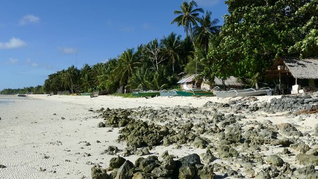 Anda beach in the morning during low tide in Bohol Island the Philippines