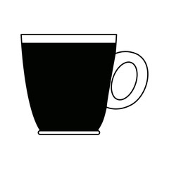 ceramic cup of coffee handle beverage vector illustration