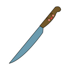 kawaii knife tool cooking cartoon vector illustration