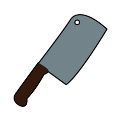 axe for meat kitchen object culinary vector illustration