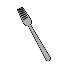 fork cutlery eating utensil kitchen icon vector illustration