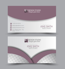 Business card design set template for company corporate style.  Vector illustration.