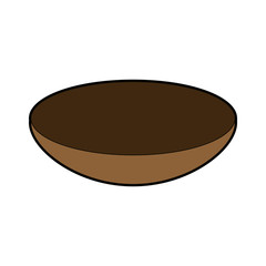 bowl dishware prepare food kitchen utensil vector illustration