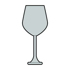 empty wine glass beverage drink utensil vector illustration