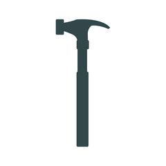 carpenter hammer tool construction element vector illustration