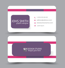 Business card. Design set template for company corporate style. Vector illustration.