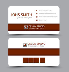 Business card. Design set template for company corporate style. Vector illustration.