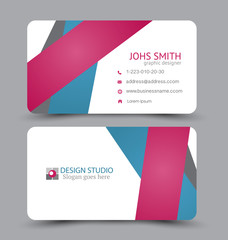 Business card. Design set template for company corporate style. Vector illustration.