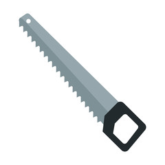 saw large wooden handle equipment vector illustration