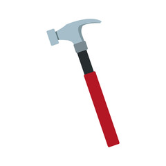 carpenter hammer tool construction element vector illustration