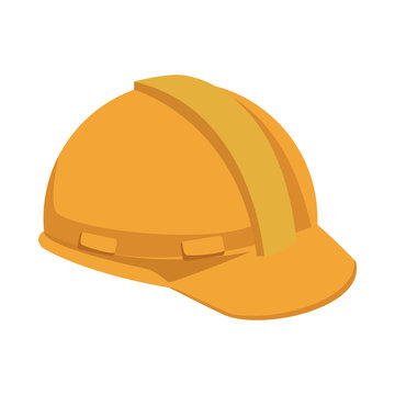 construction helmet element safety in construction work vector illustration