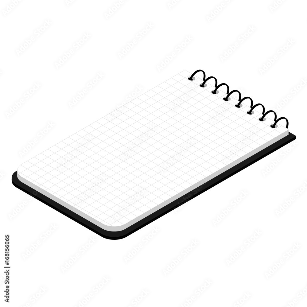 Wall mural spiral notepad vector