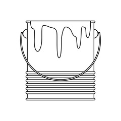 paint bucket color repair symbol vector illustration