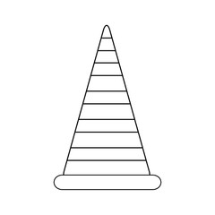 traffic cone icon road construction warning vector illustration