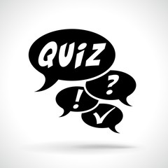 quiz icon on white background