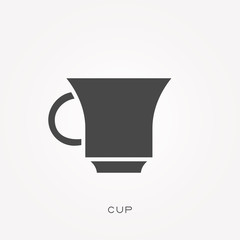 Silhouette icon thermos