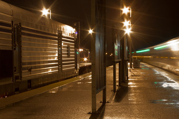 Trains and Stations at Night 
