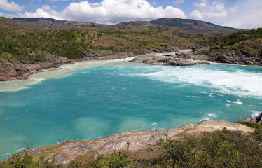 Confluence of Baker River and Nef River, Patagonia, Chile