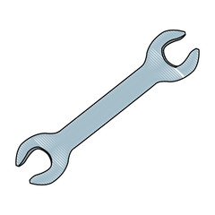 wrench tool or spanner equipment construction vector illustration