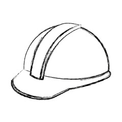 construction helmet element safety in construction work vector illustration