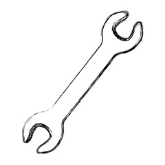 wrench tool or spanner equipment construction vector illustration