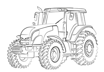 Tractor Sketch. 