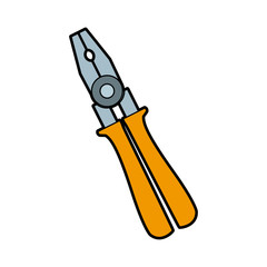 pliers repair cut wire tool electrician instrument vector illustration