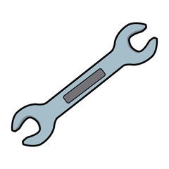 wrench tool or spanner equipment construction vector illustration