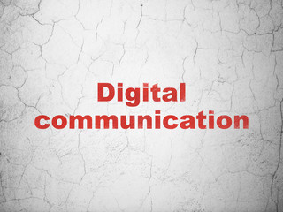Data concept: Digital Communication on wall background