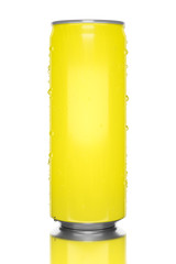 typical yellow energy drink tin