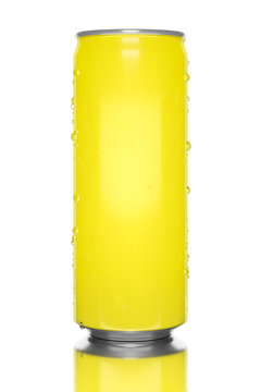 typical yellow energy drink tin