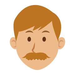 man character face avatar male vector illustration